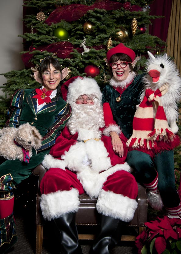 Santa Claus with elves