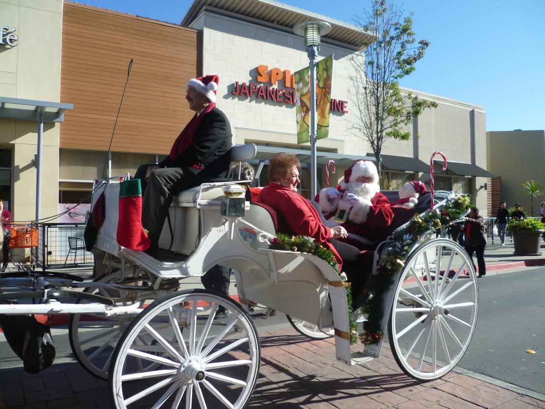 Santa Claus in carage